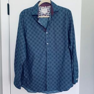 Construct navy long sleeve button down